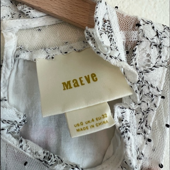 Anthropologie Maeve Macie Embroidered White Sleeveless Tank - Picture 9 of 9